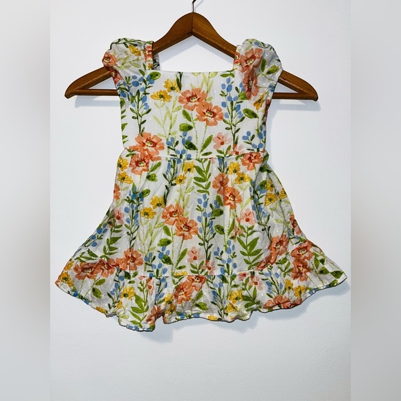 Gymboree Other - GYMBOREE Girls 3T Cotton Flower Ruffle Dress Puff Sleeves Flowy Prairie Fields
